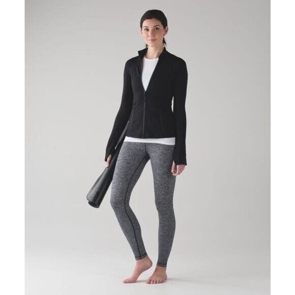LULULEMON Wunder Under Low-Rise Tight 28" Size 4 Heathered Black - Picture 3 of 9